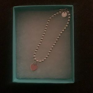 Tiffany’s pink heart bracelet. Brand new in original box:pouch.